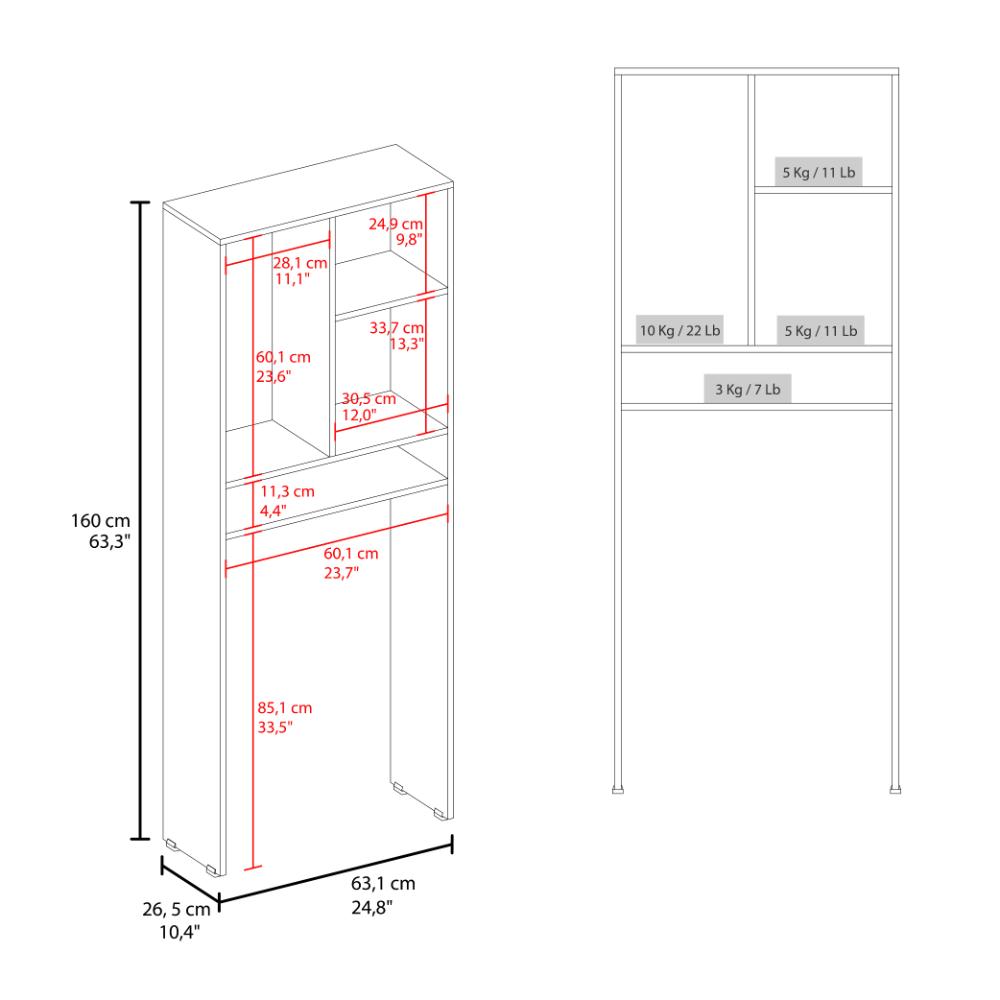Gabinete de Baño Bristol 26, Blanco Duqueza, Ideal para Ahorrar Espacio