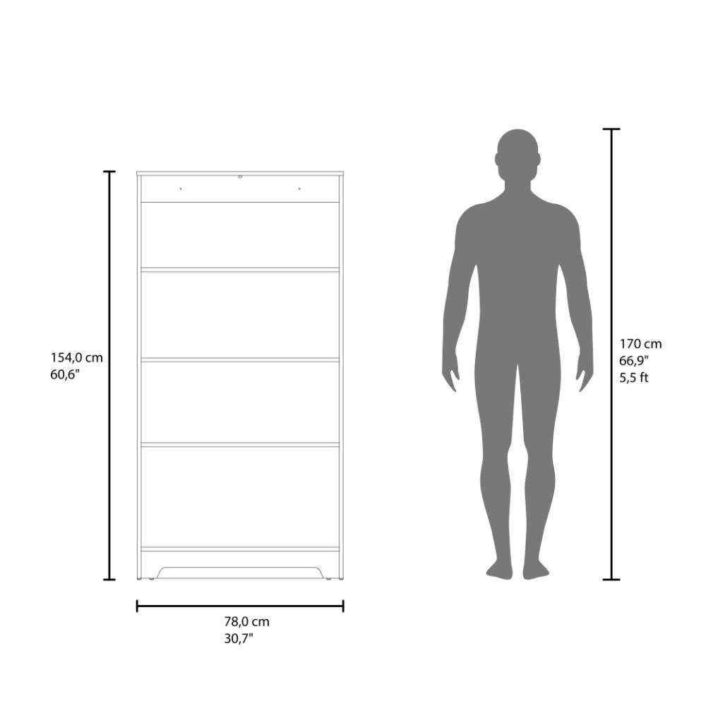 Alacena Ossa, Wengue, con 3 Entrepaños y 2 Puertas para Implementos de Cocina ZF