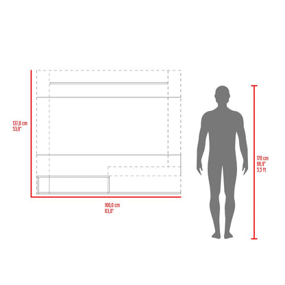 Panel de Tv Ascher, Milan, con Espacio Para Televisor de Hasta 55 Pulgadas