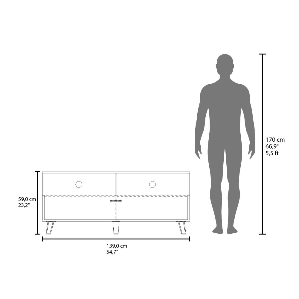Mesa Para Tv Patrick, Wengue, Para Televisor Hasta 60 Pulgadas ZF