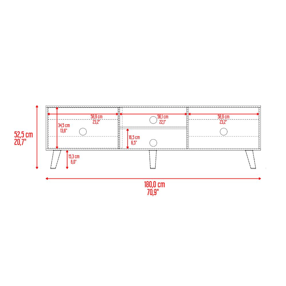 Mesa Para Tv Viena, Avellana, Para Televisor de 70 Pulgadas
