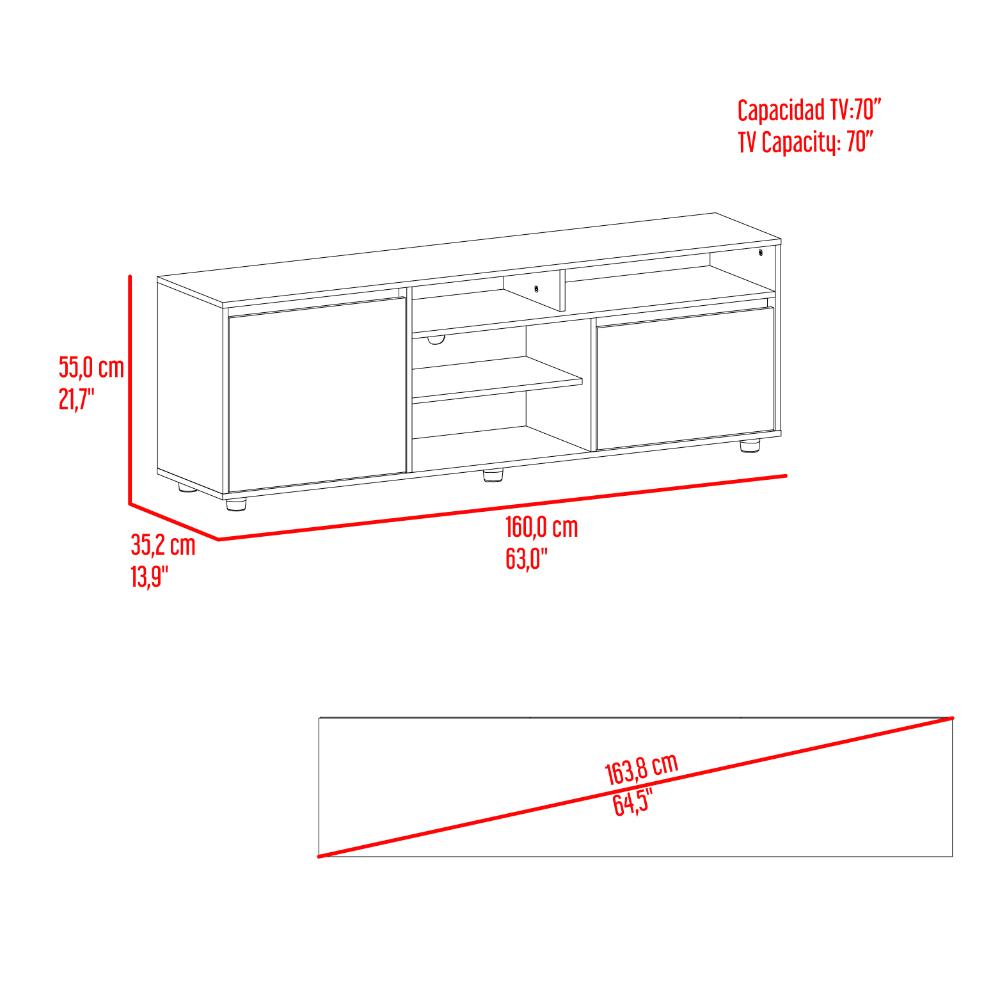 Mesa Para Tv Pino, Fresno Europeo, Para Televisor Hasta 65 Pulgadas