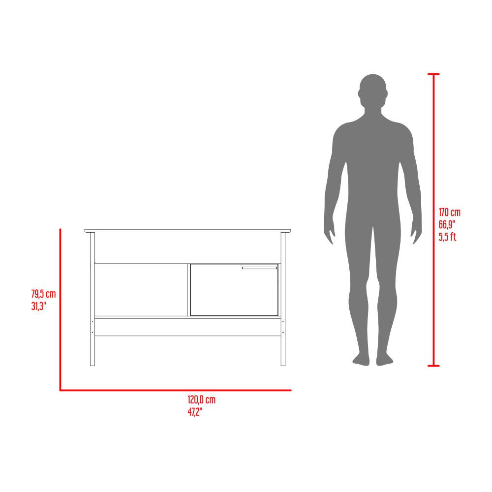 Mueble Auxiliar Recibidor Korina, Fresno Europeo, con Patas En Acero Negras