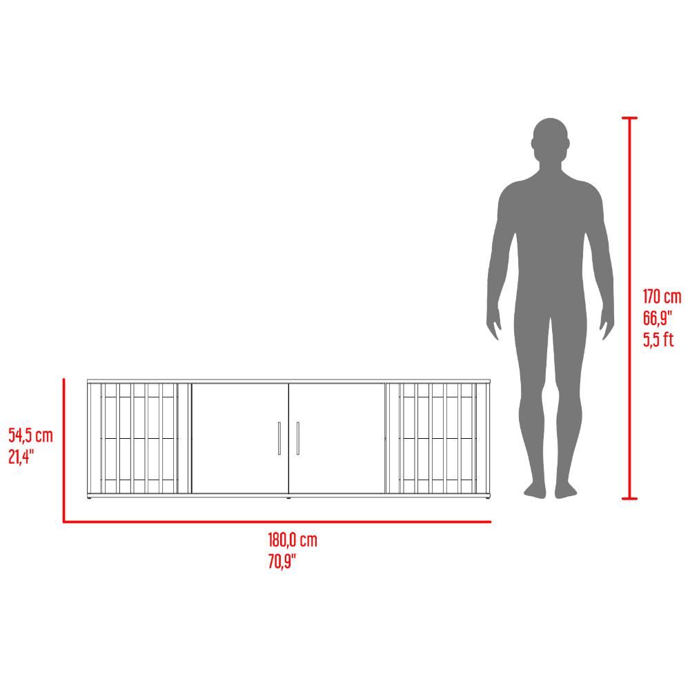 Mesa Para Tv Marron, Nogal Europeo y Wengue, para tv de hasta 70 pulgadas ZF