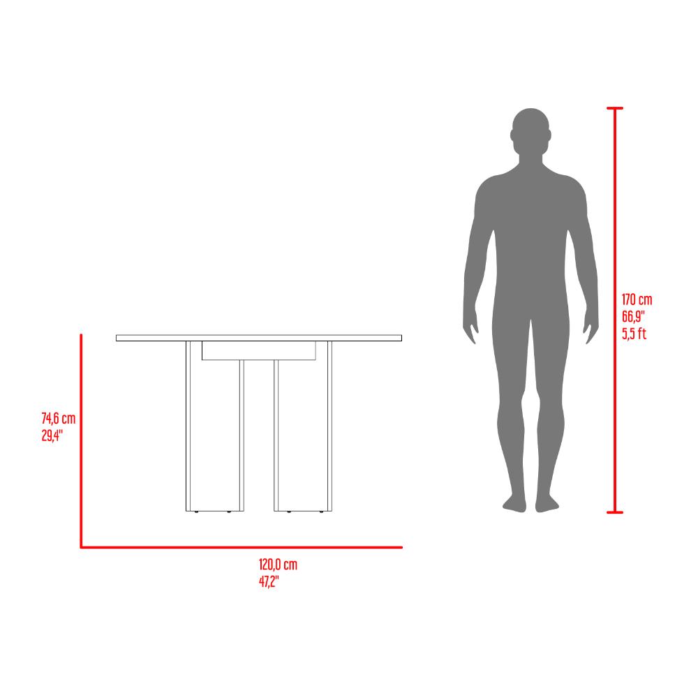 Mesa para Comedor Ted Circular, Fresno Europeo, con Puestos para 4 personas, No Incluye Sillas ZF