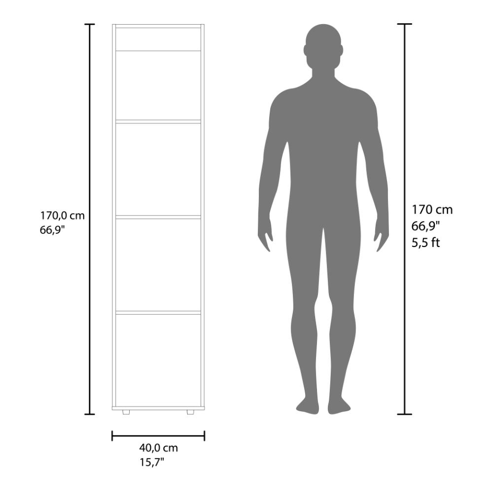 Closet Alma, Kronos Wengue, Una puerta abatible y entrepaños para guardar ropa ZF