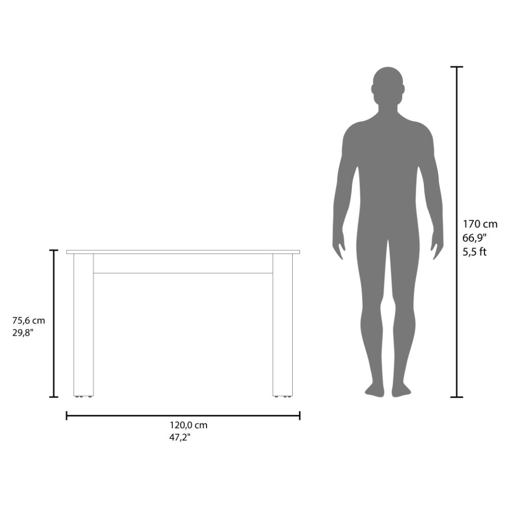 Mesa para Comedor Estrella 120, Avellana, con Espacio para Cuatro Personas, No Incluye Sillas