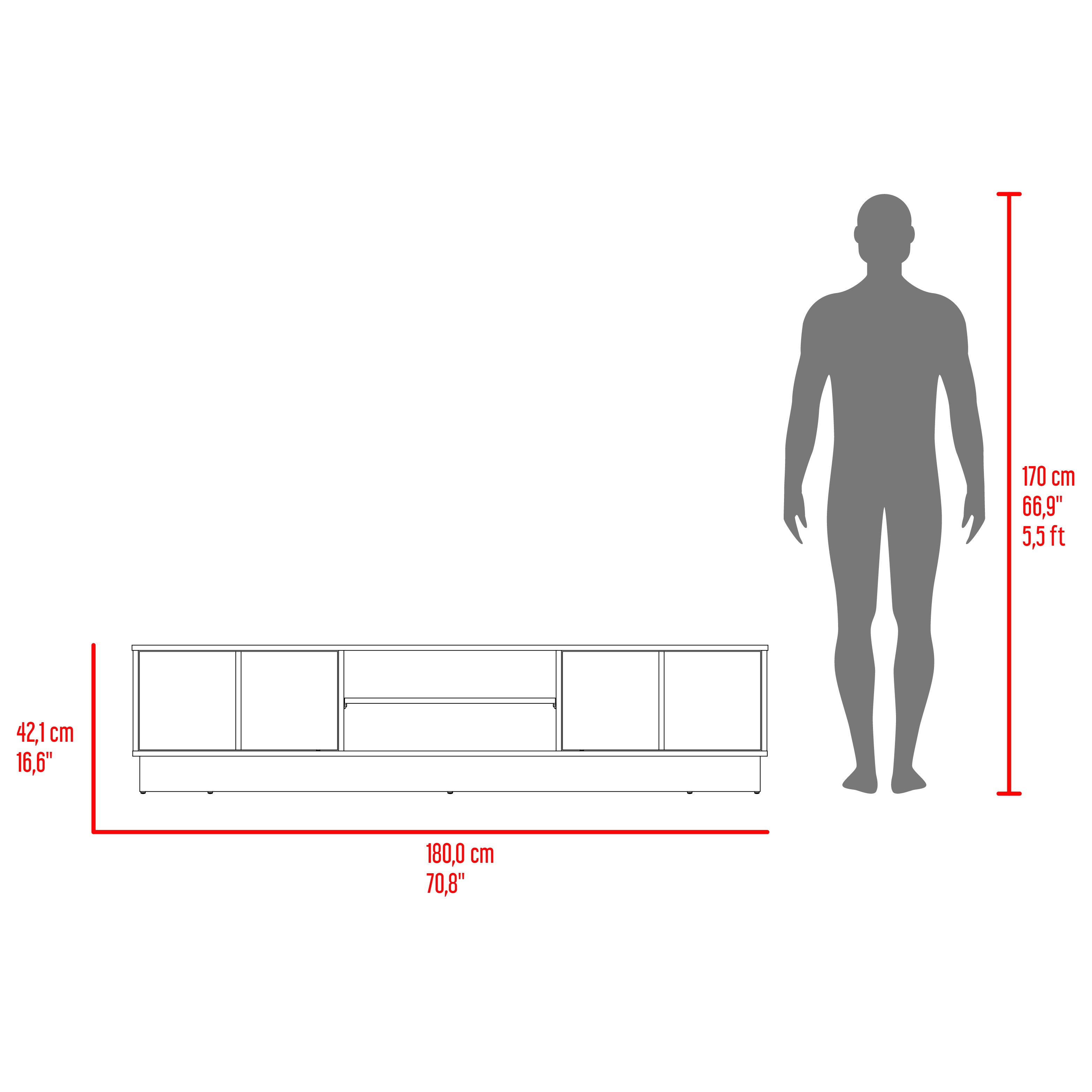 Mesa Para Tv Caobe, Fresno Europeo y Capri, Para Televisor de Hasta 75 Pulgadas con cuatro puertas