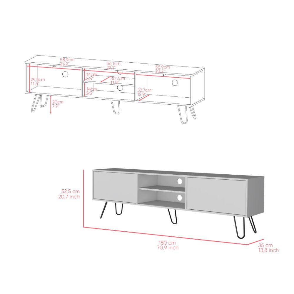 Mesa Para Tv Lara, Blanco, Para Televisor de 70 Pulgadas  ZF