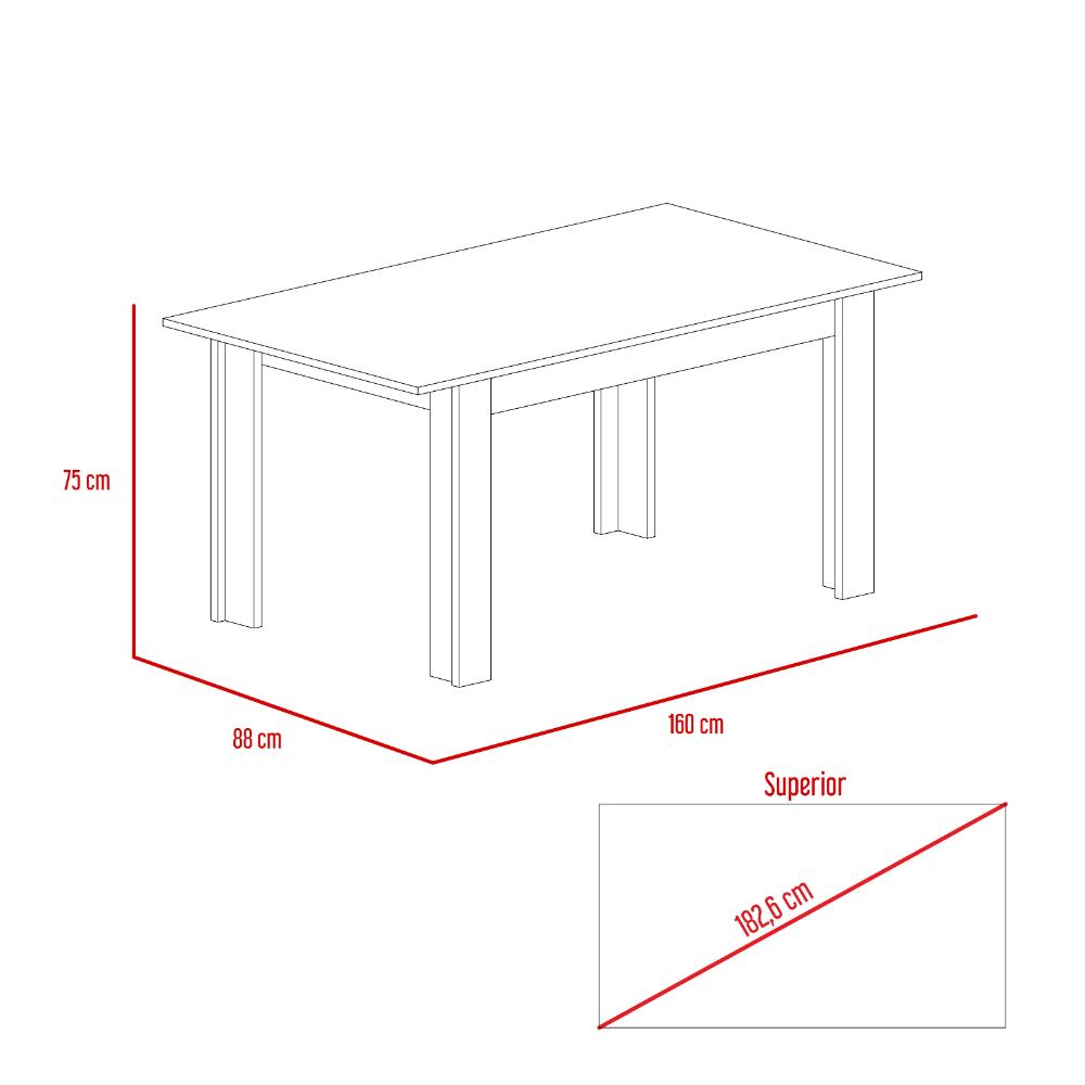 Combo Comedor Deri , Incluye Comedor y 4 sillas