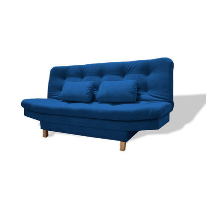 Sofacama Bakers 3 Posiciones Azul Petróleo + 2 Cojines Decorativos