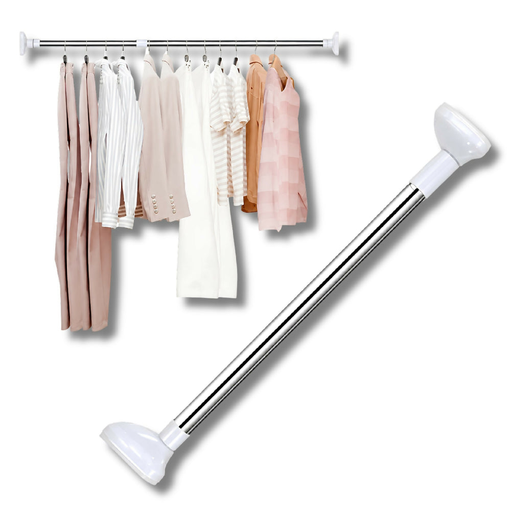 Tubo Para Colgar Ropa Ajustable Extensible 130-240 Cm De Presion Tendedor