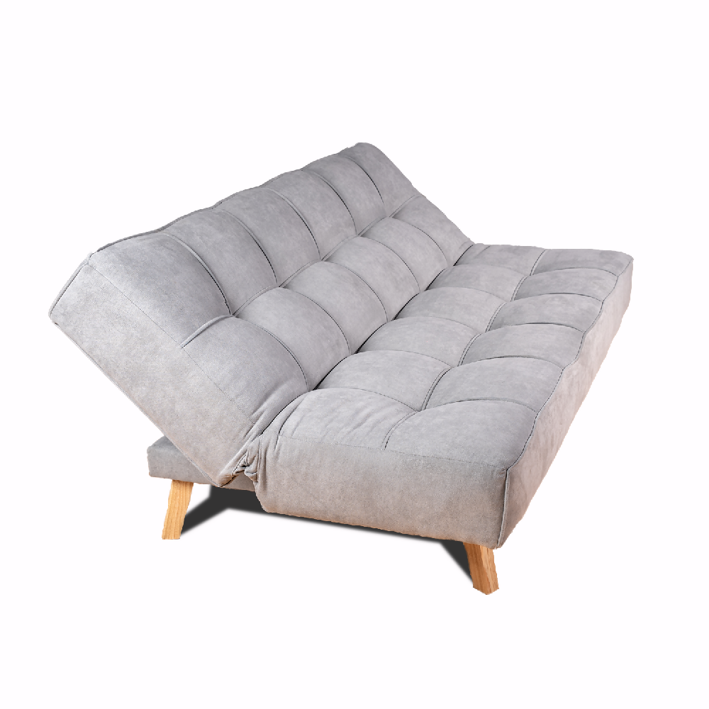 Sofá Cama Emma Gris Plata 3 Puestos