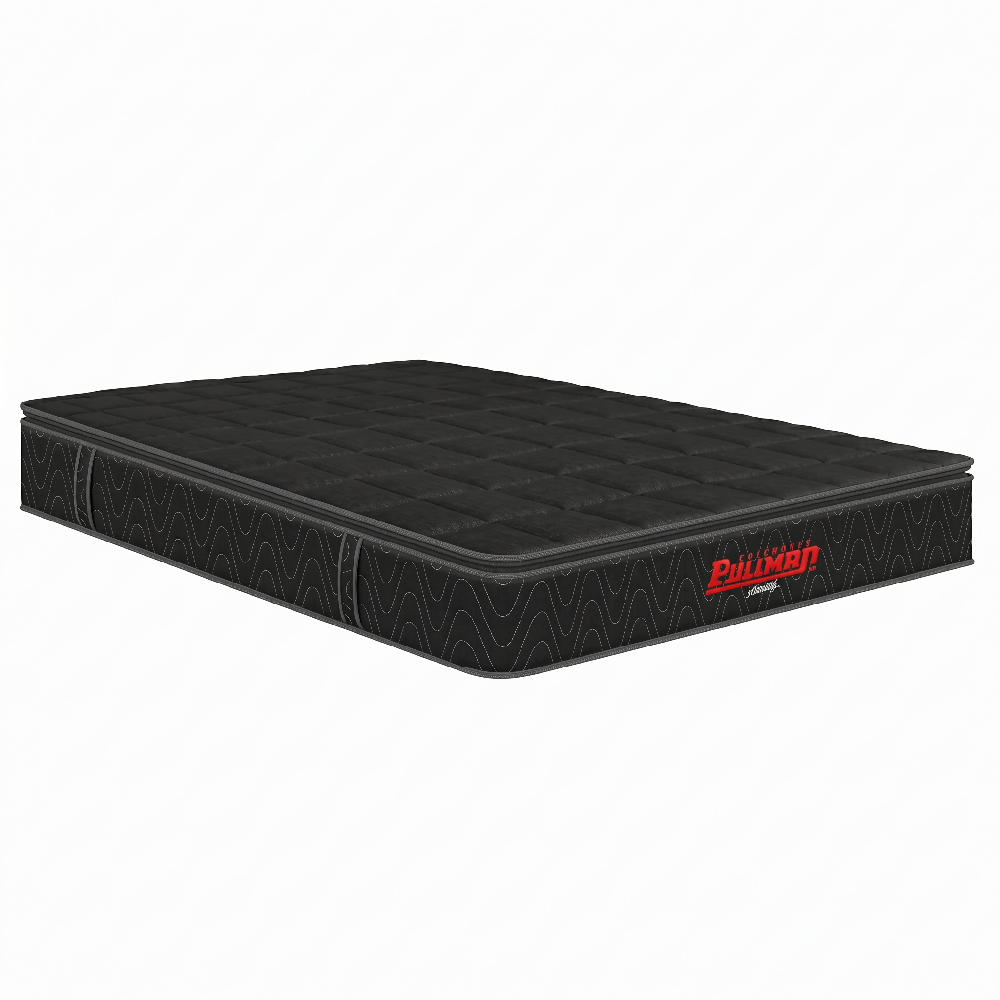 Colchón Pullman Orthopack BTU Mohnblatt Negro King 200 x 200