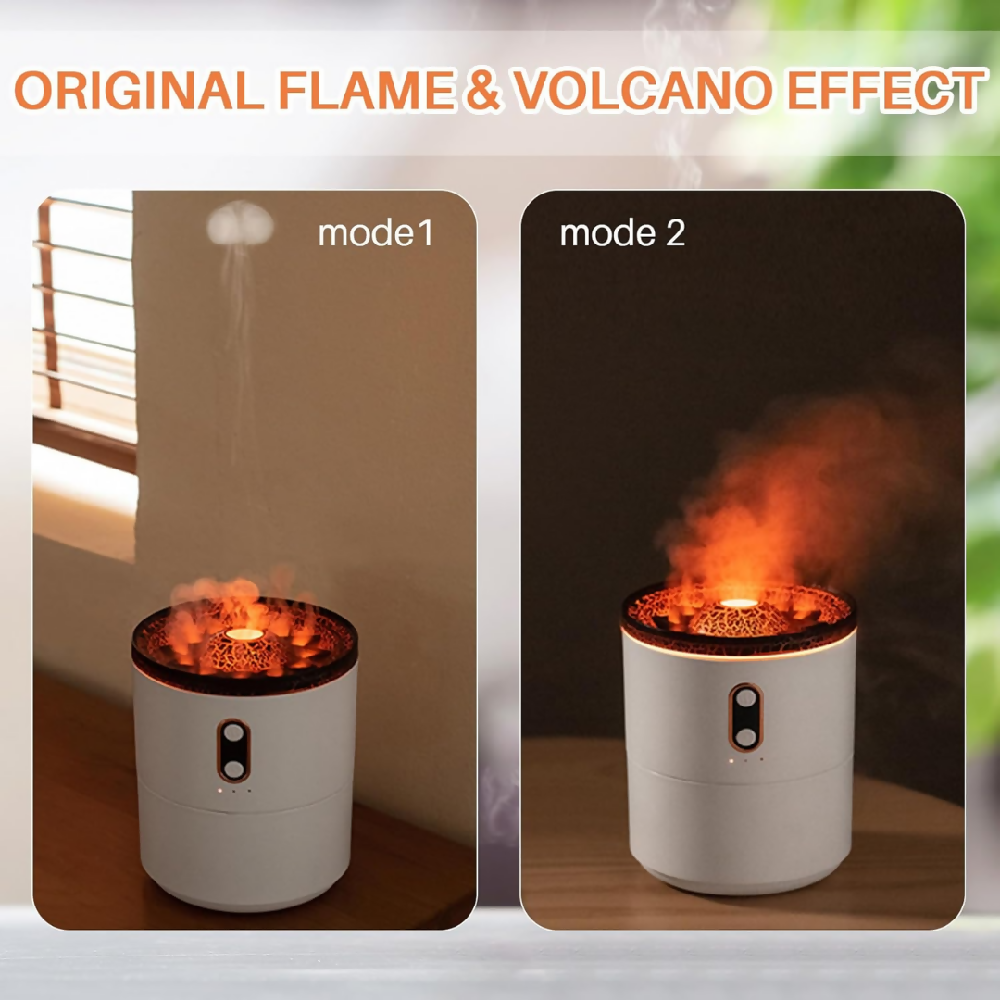 Humidificador Volcán Con Dos Modos De Niebla Difusor Aromático Decorativo Con Efecto Relajante
