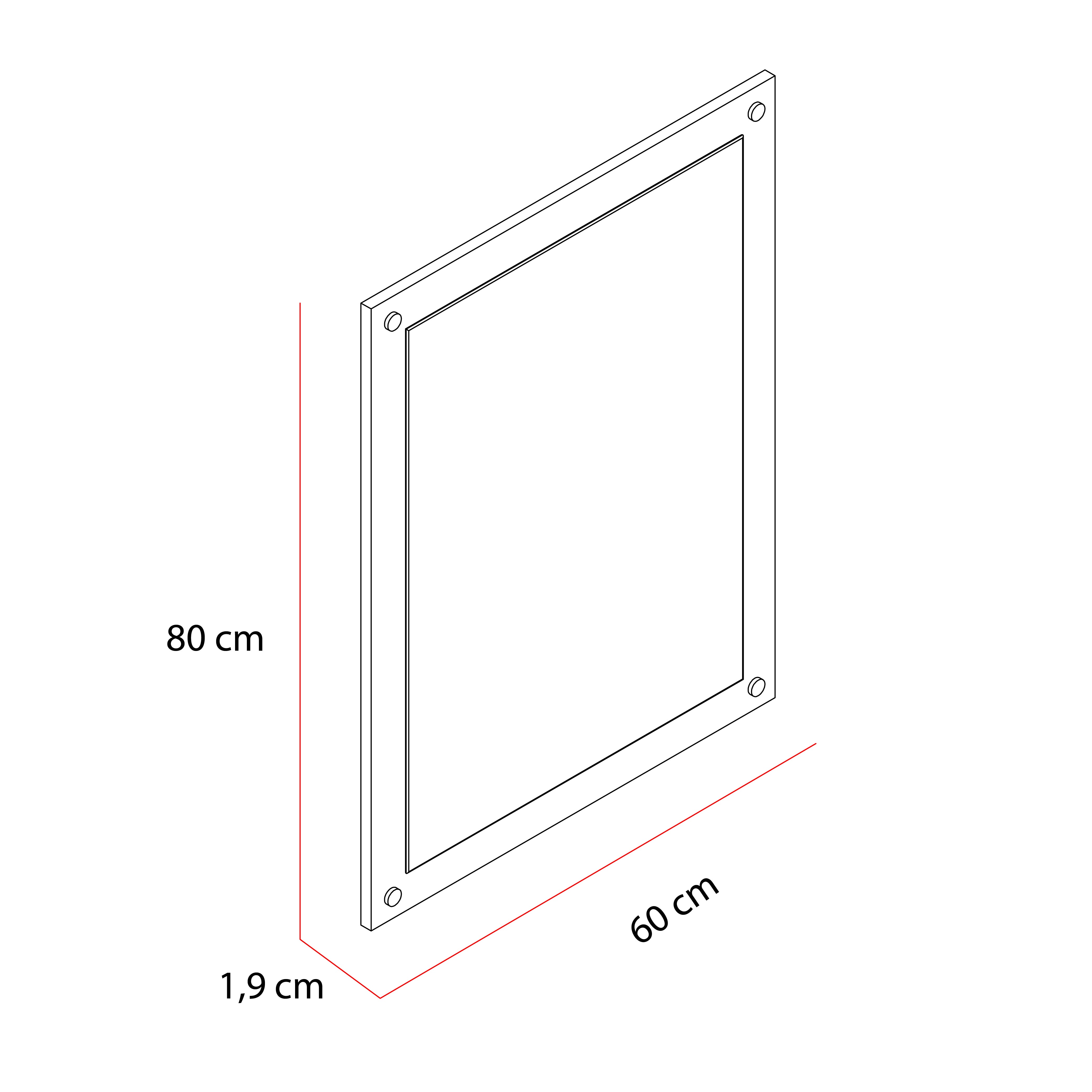 Espejo Rectangular Lille, Madera Clara