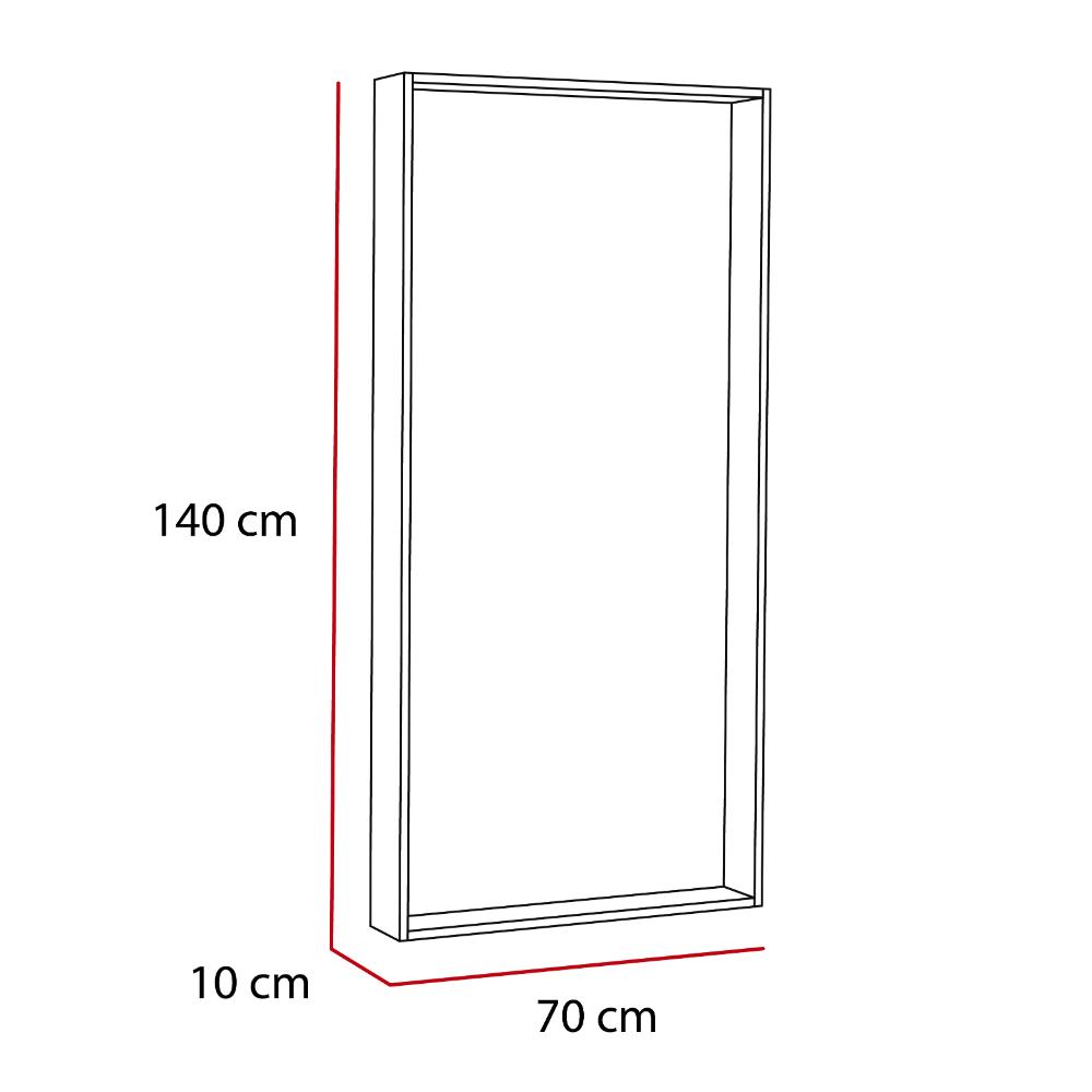 Espejo Rectangular Trento, con marco en madera