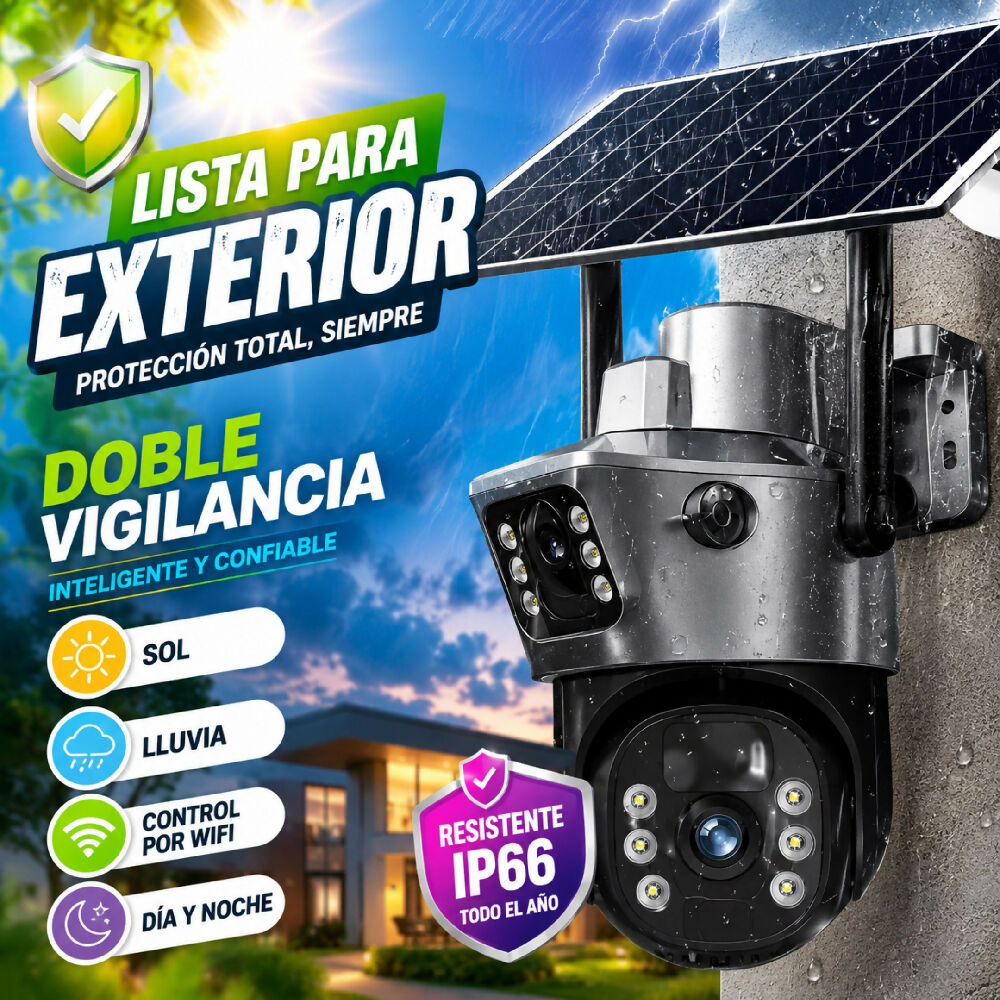 Cámara De Seguridad Solar TP-15 WiFi Exterior Visión Nocturna Full HD