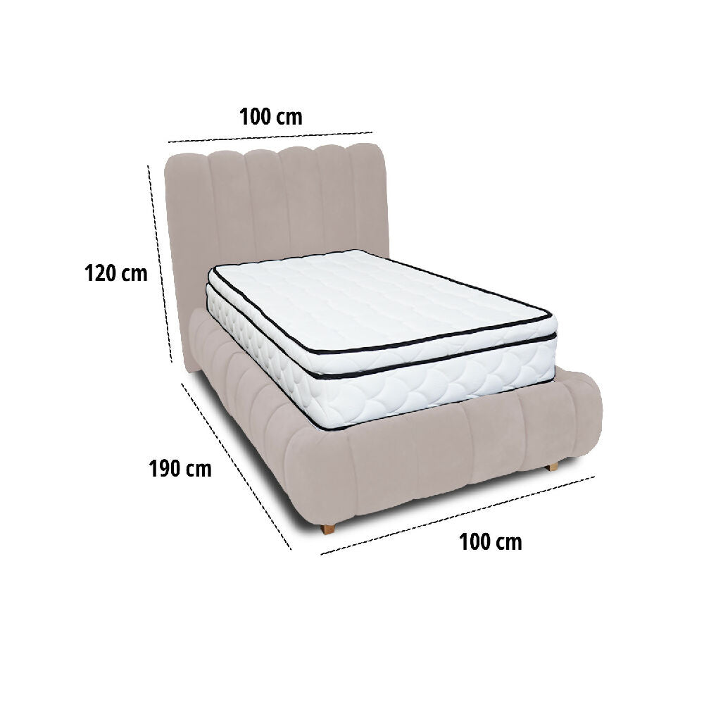 Combo Basecama Praga Modular Beige 100 Sencillo mas Espaldar