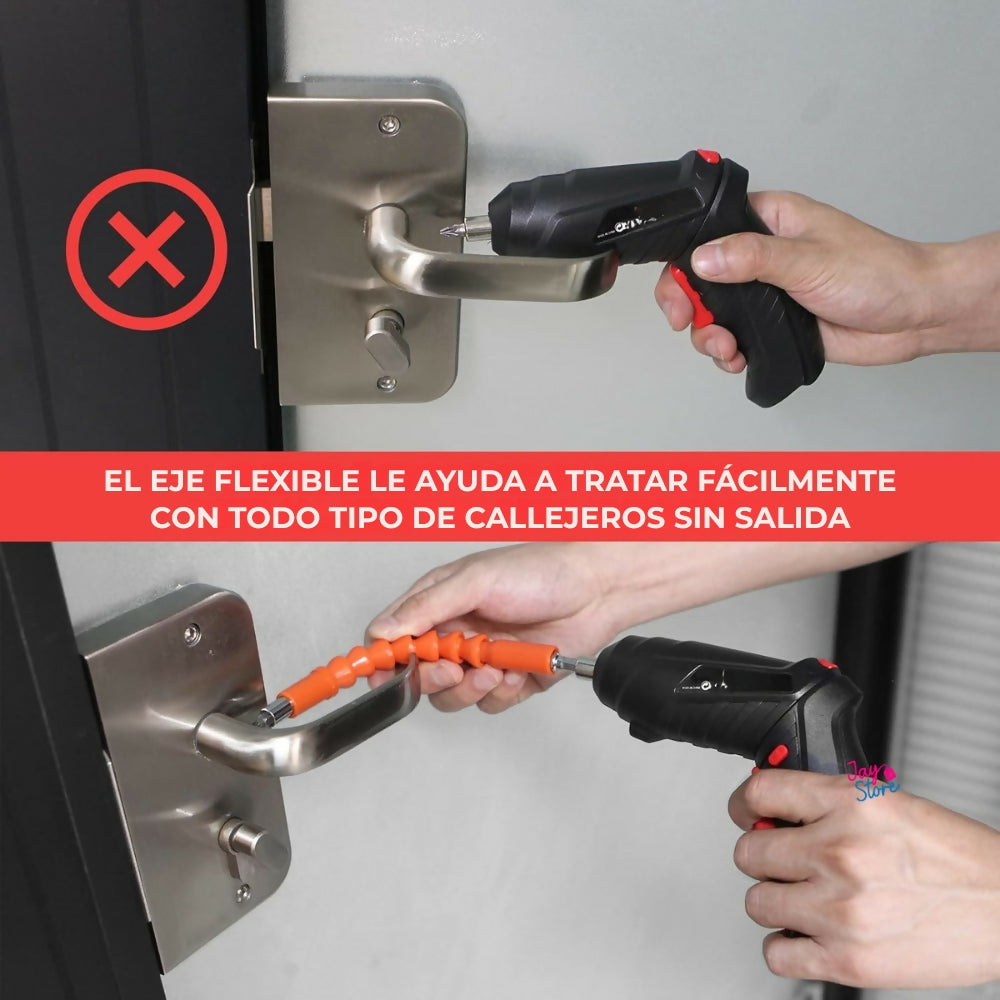 Destornillador Eléctrico Flexible Recargable Atornillador
