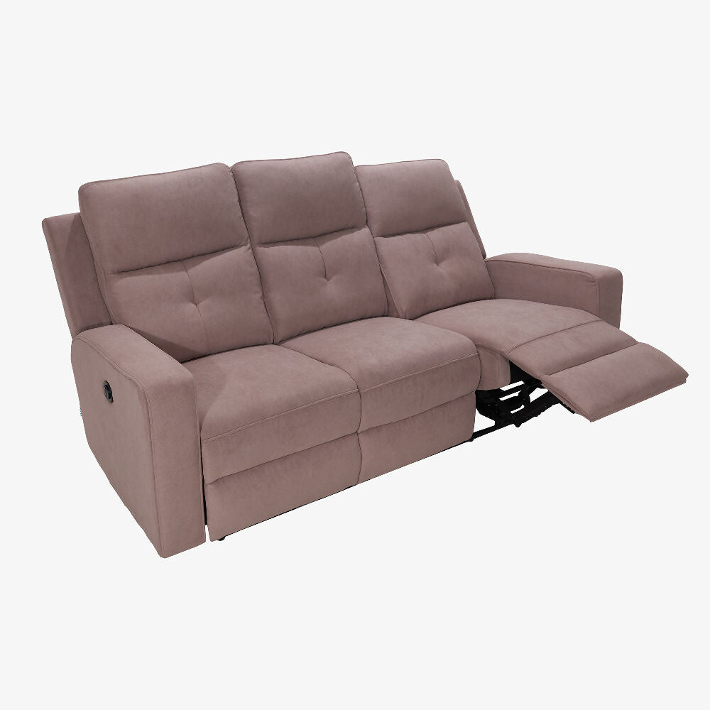 Sofa Reclinable 3 puestos Tacio Tela Khaki