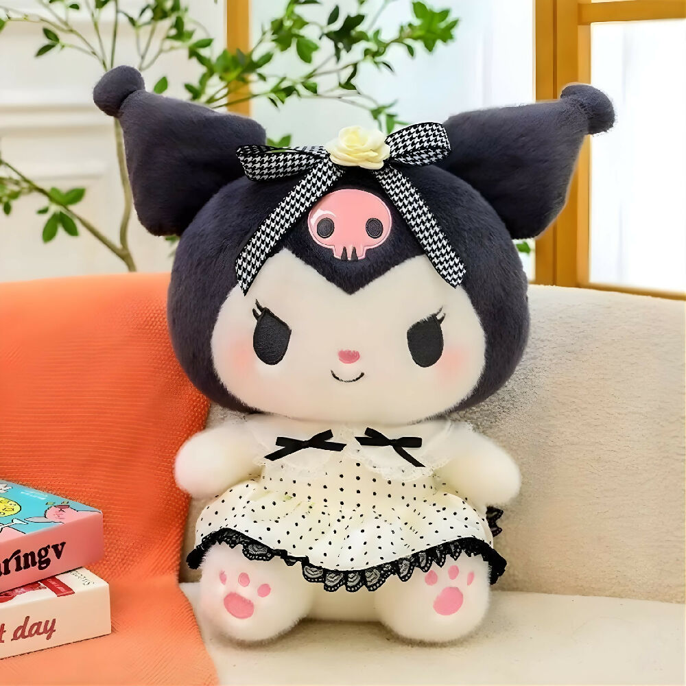 Peluche Y Manta Kuromi De 40Cm Suave Ideal Para Regalo