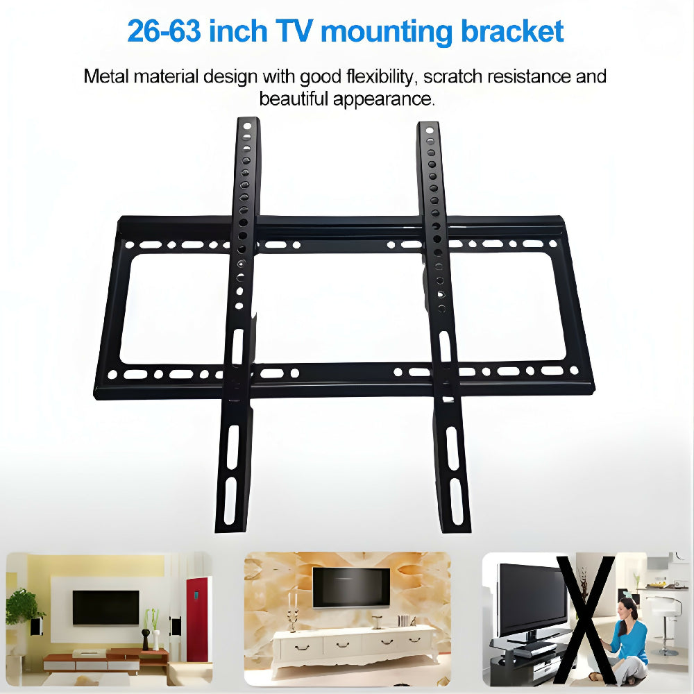 Base Soporte Fijo De Pared Para TV 26" A 63" Pulgadas HD-602B