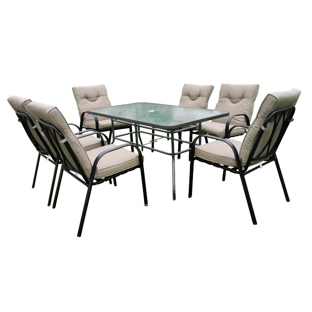 Comedor de Terraza Terra, Taupe, de Seis Puestos
