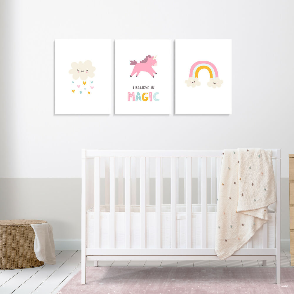 Cuadros Decorativos  Triptico Magic Baby 30x40