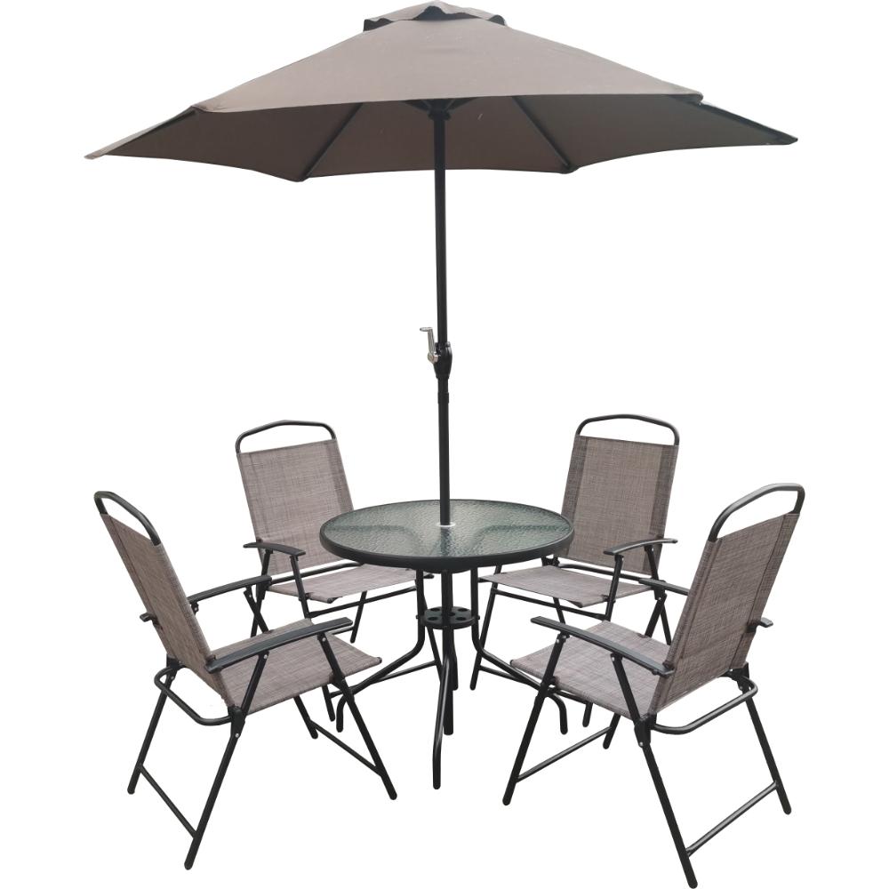 Sala de Terraza Jardín, Taupe, Incluye Sombrilla
