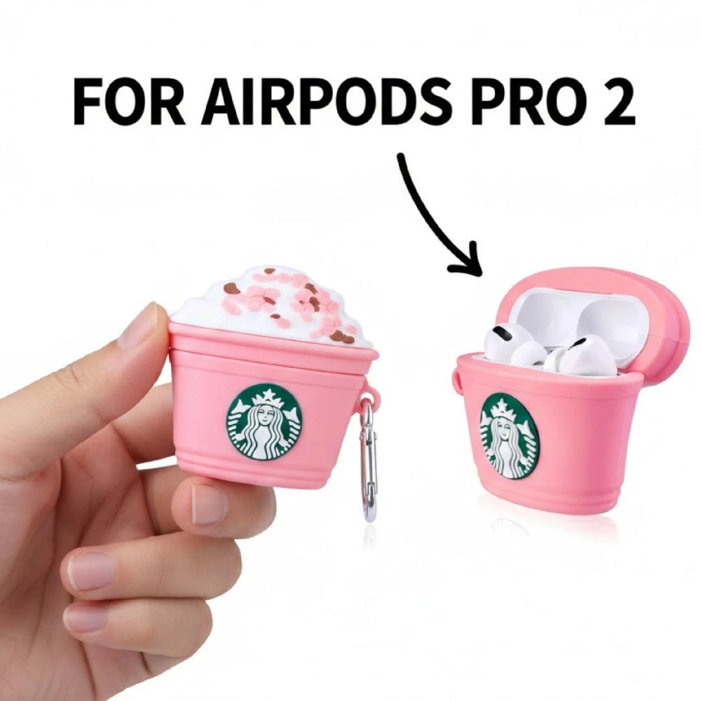 Forro Para Audifonos Airpods Pro 2 Diseño Pink Star Y Protección Anticaídas
