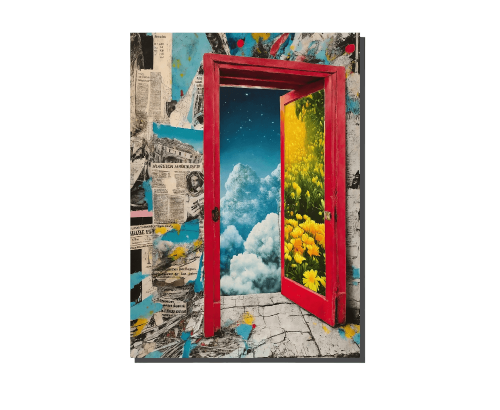 Lienzo Cuadro Arte Surrealista Todas Las Puertas Están Abiertas 60X43CM