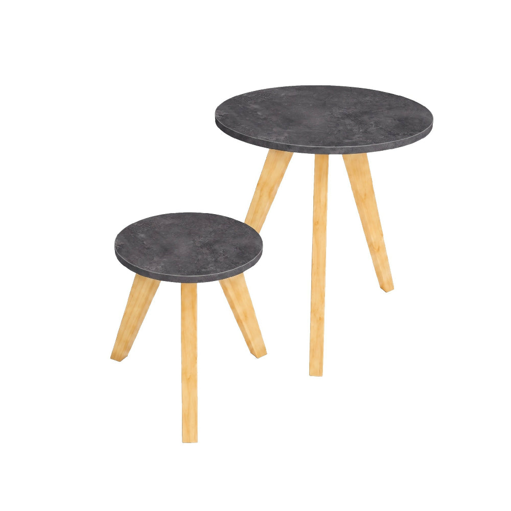 Mesa Auxiliar Nórdica Risco - Set x 2 - Grande & Pequeña