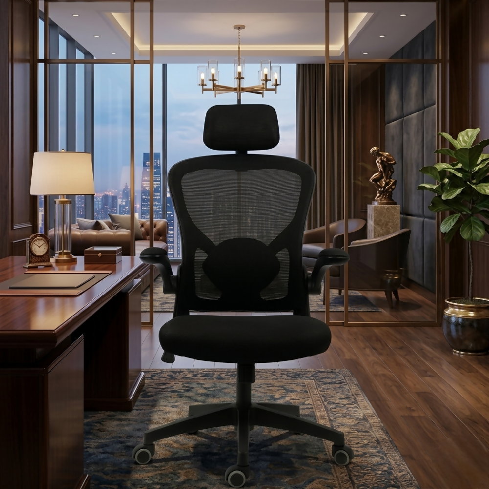 Silla Oficina Ergonomica Con Soporte Lumbar Ajustable