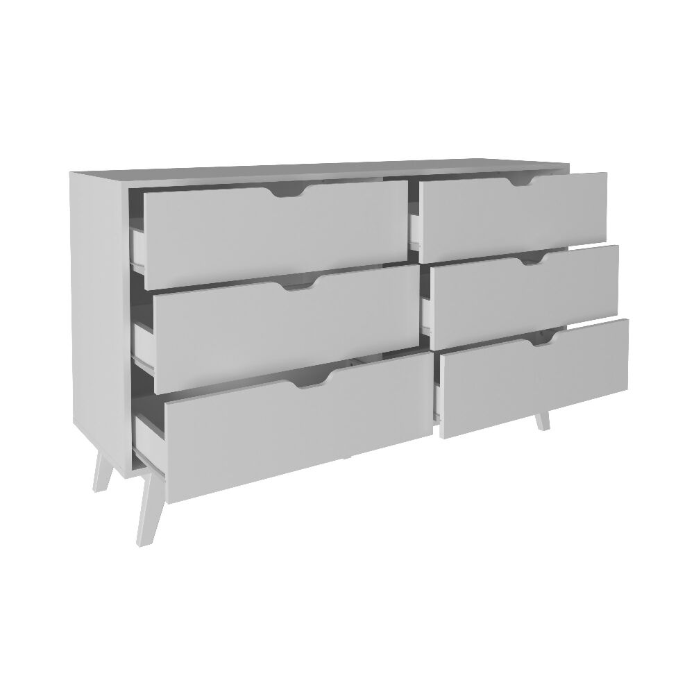 Combo Sofá Cama Atlanta Blanco + Cómoda Dakar Blanca