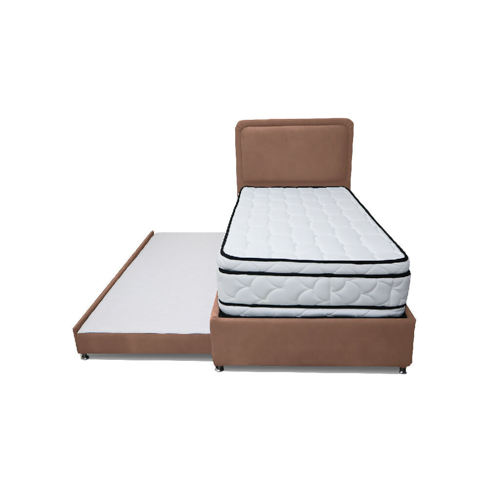 Combo Cama Tarima Nube 140x190 doble Camel mas Espaldar