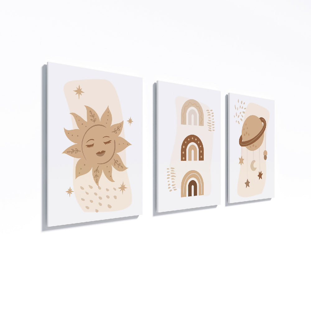 Cuadros decorativos Triptico boho Baby 30x40