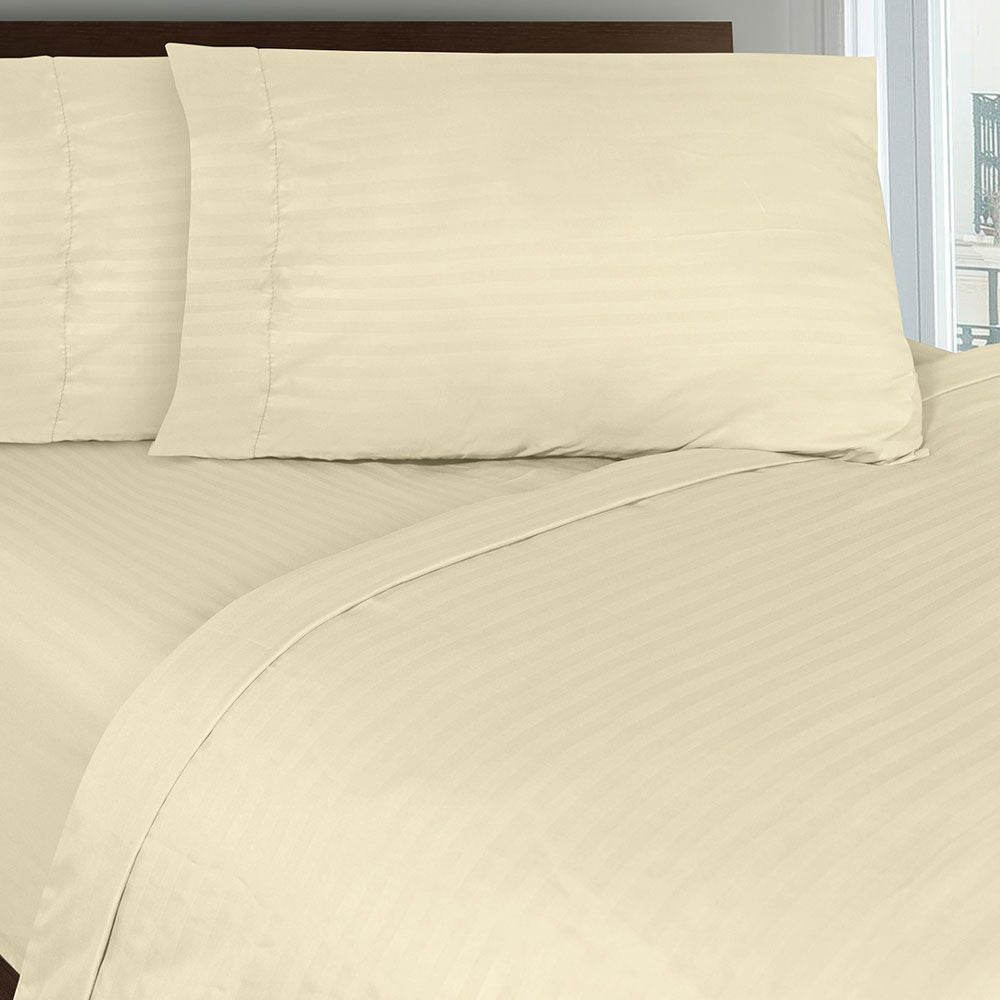 Juego De Sábanas Hotelero 160X190 Queen Lencería, Color Beige