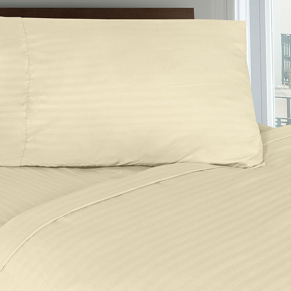 Juego De Sábanas Hotelero 160X190 Queen Lencería, Color Beige