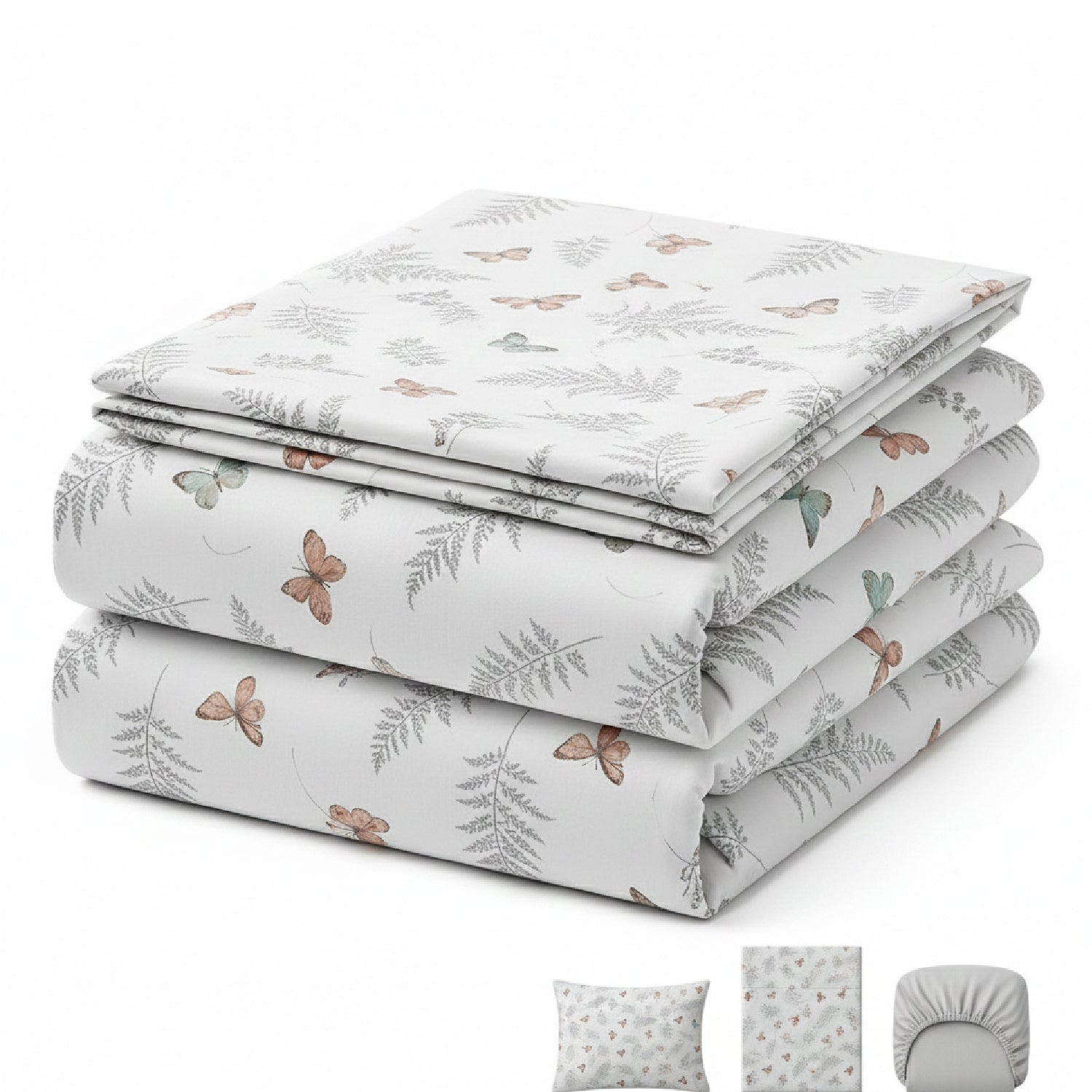 Juego Sábanas Butterfly Print King