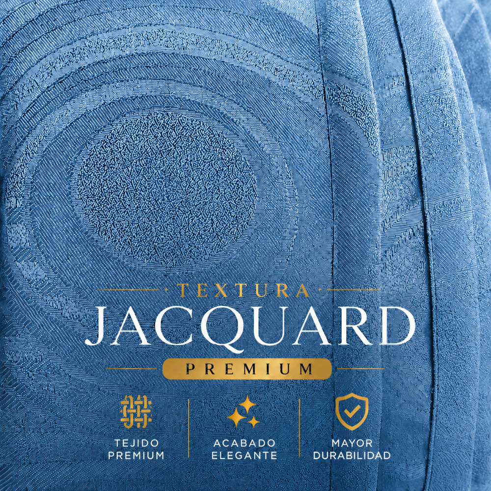 Cortina x2 celeste jacquard