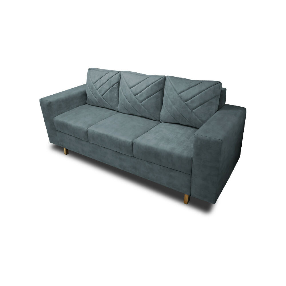 Sofa Amsterdam 3Ptos En Tela Amiglable Con Mascotas 205X72X75 Cm Acero