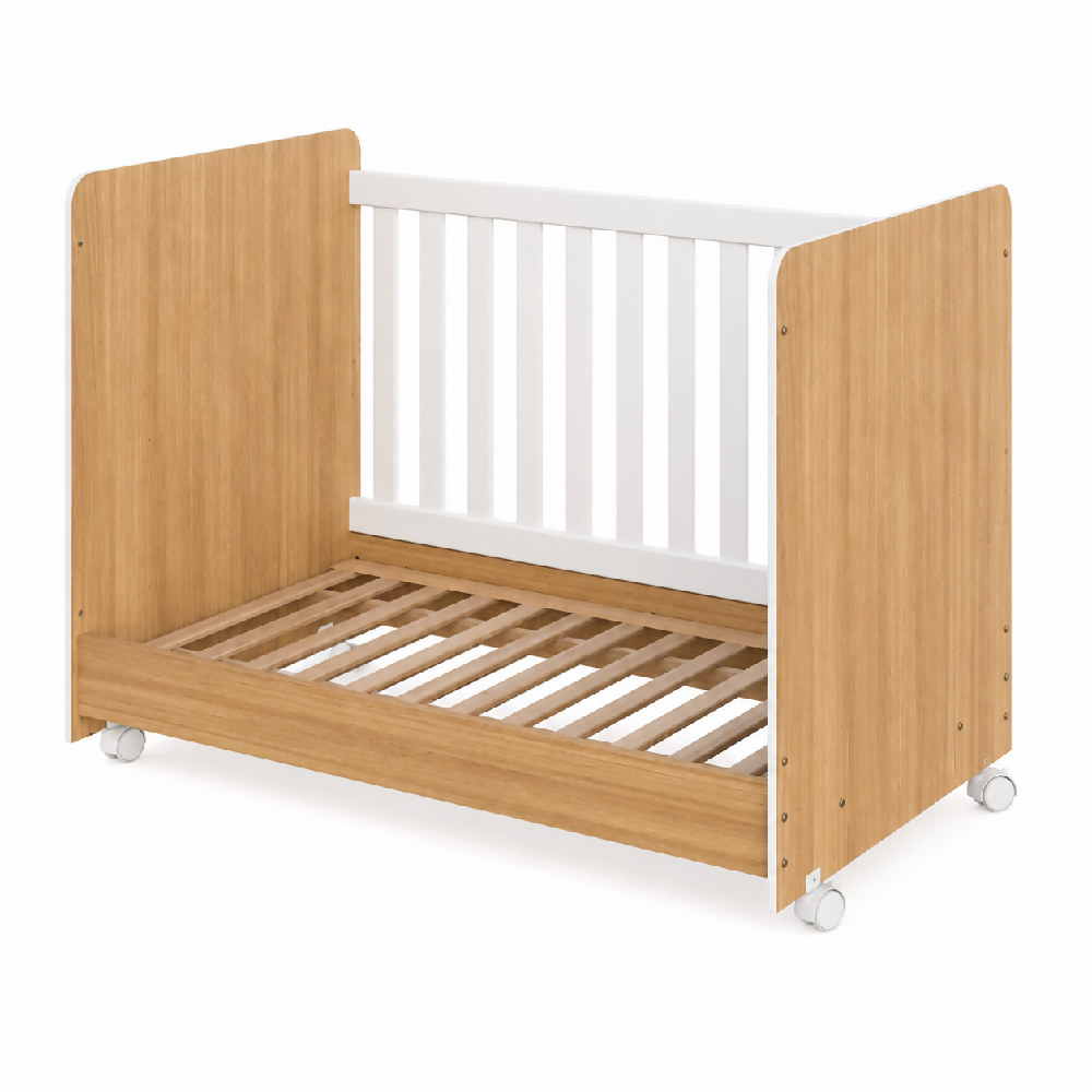 Cuna Para Bebé Convertible Café En Cama Infantil Con colchón