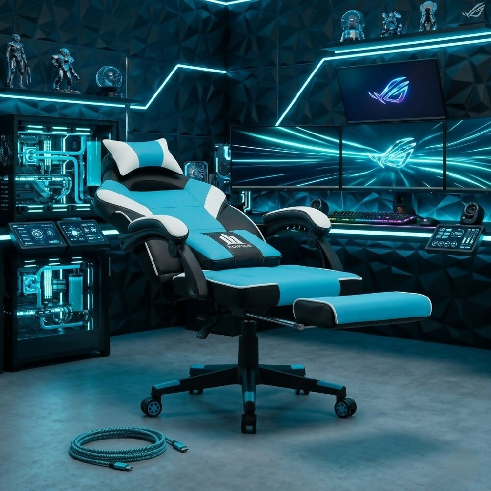 Silla gamer Edifice Azul