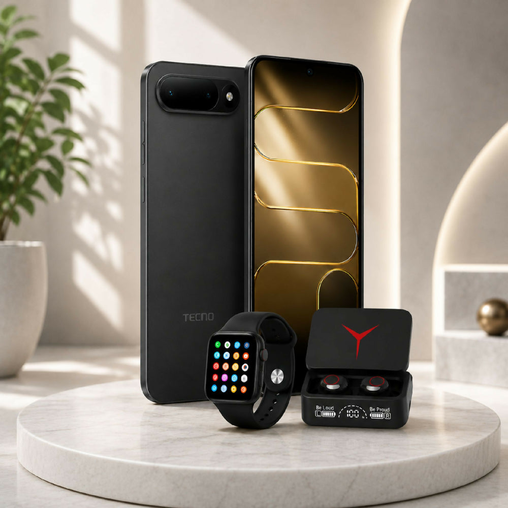 Teléfono Tecno Spark 50 5G 256gb Negro + Kit Regalo Reloj Y Audífonos