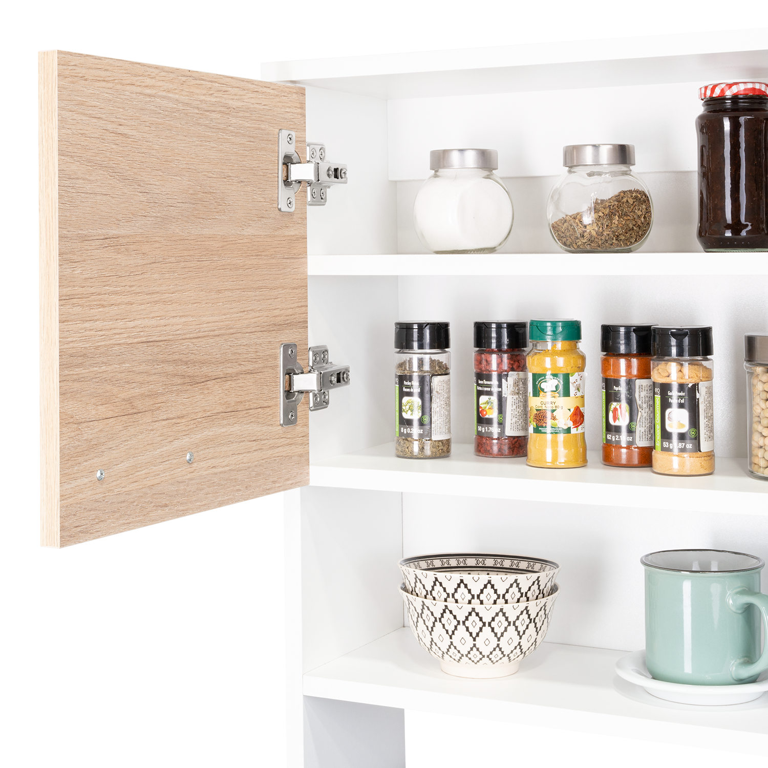 Alacena Huzy, Cartagena y Blanco, con Amplia Capacidad de Almacenamiento