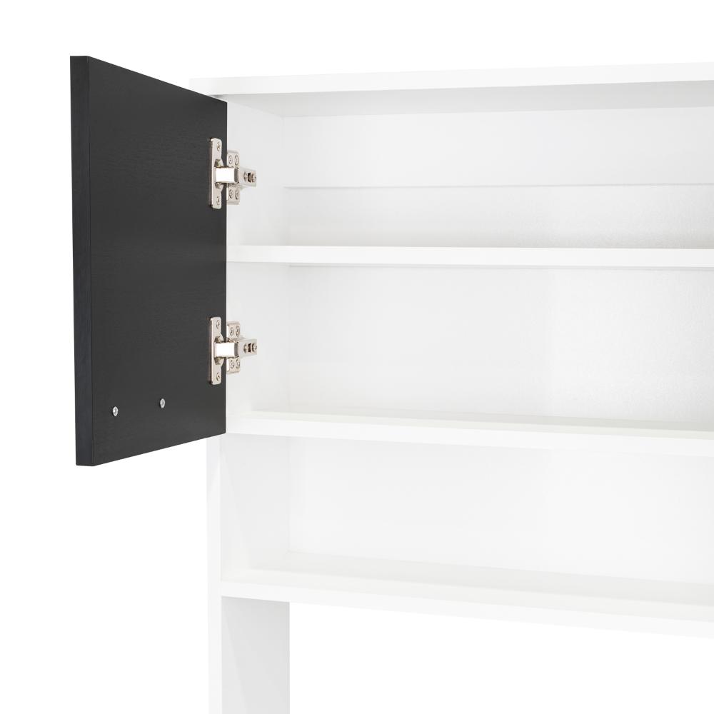 Alacena Huzy, Blanco y Wengue, con Amplia Capacidad de Almacenamiento