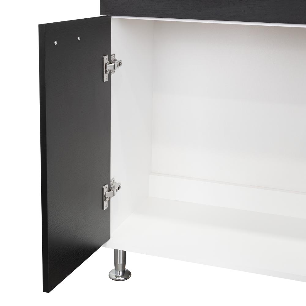 Alacena Huzy, Blanco y Wengue, con Amplia Capacidad de Almacenamiento