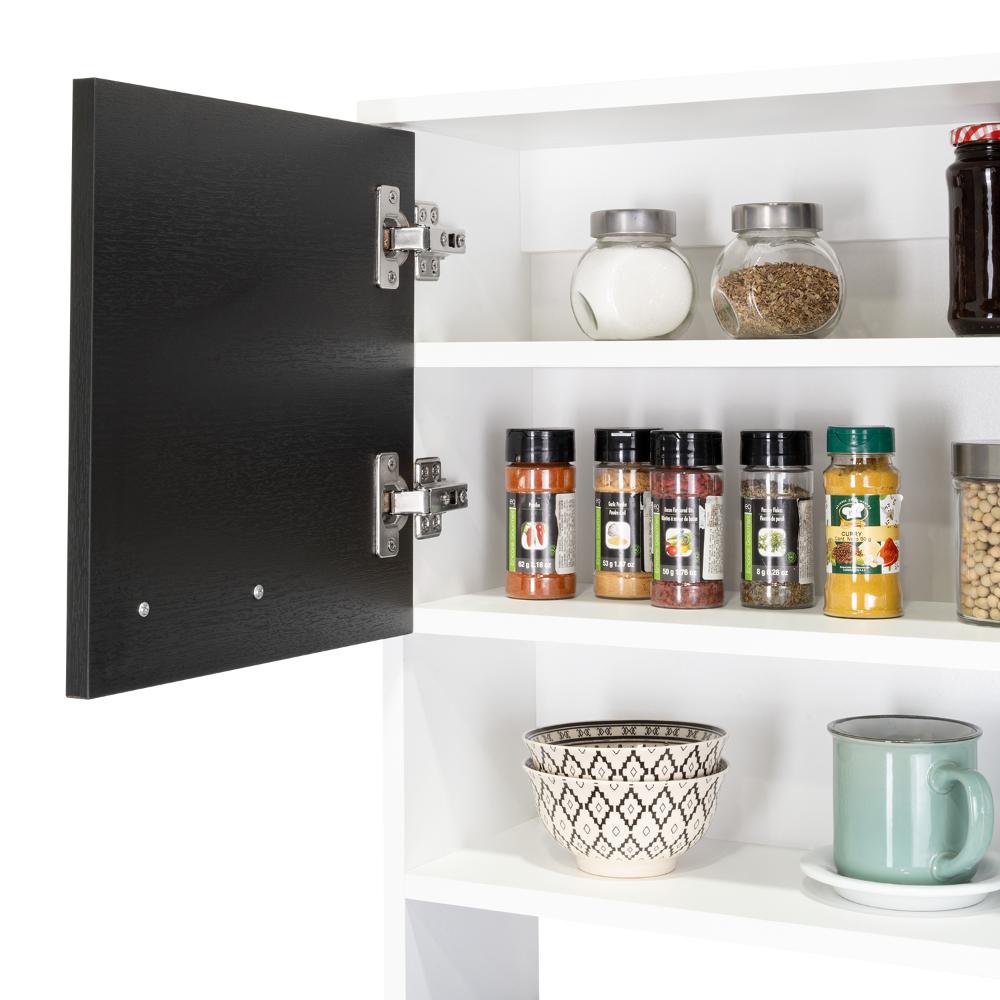 Alacena Huzy, Blanco y Wengue, con Amplia Capacidad de Almacenamiento