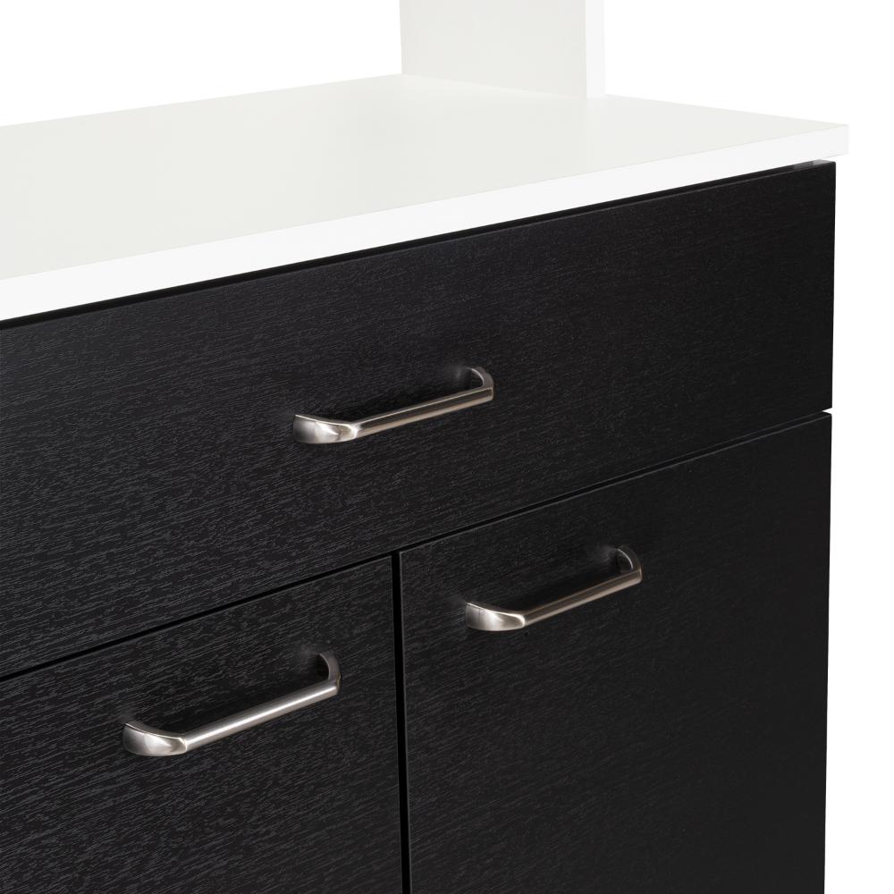 Alacena Huzy, Blanco y Wengue, con Amplia Capacidad de Almacenamiento